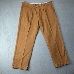 Samuel Windsor Pleated Front Tobacco Chino 40s (fit 39x29.5) BVT8S-00TB